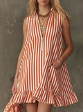 Audrey Striped Pocket Mini Dress