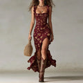 Katie Flowy Floral Slit Maxi Dress