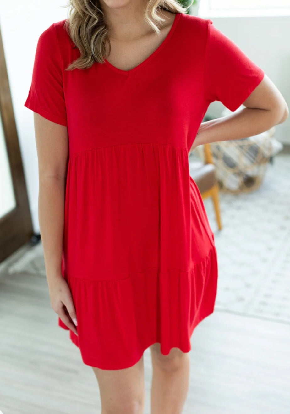 Raneeta Ruffle Red Dress Pre-Order (closes Fri. 04/26/24 at 11:59 PM EST)