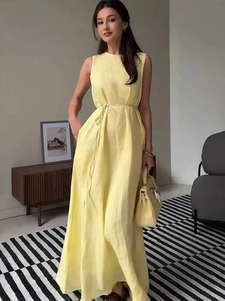 Winnie Waist Tie Maxi Dress