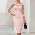 Clarissa Mesh Wrap Midi Dress
