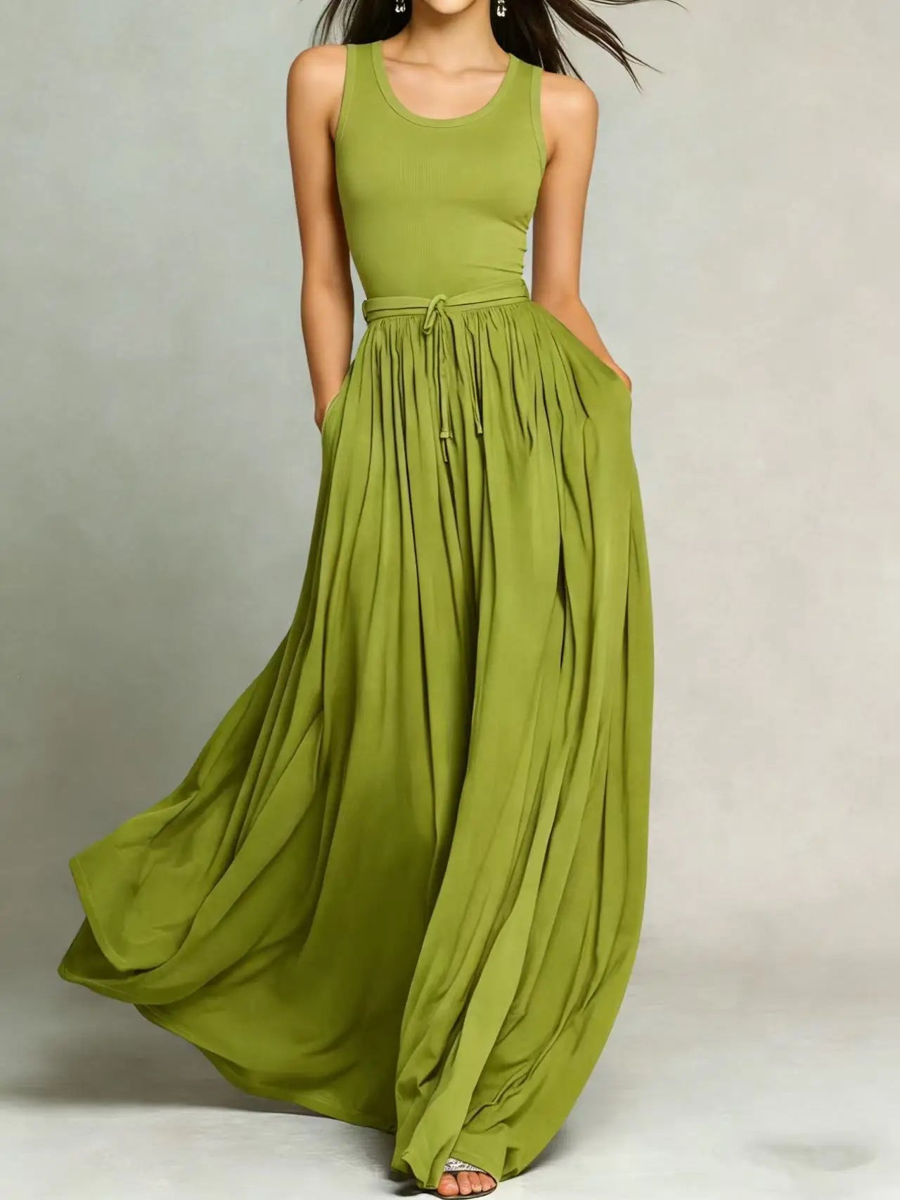 Brianne Elegant Flowy Maxi Dress