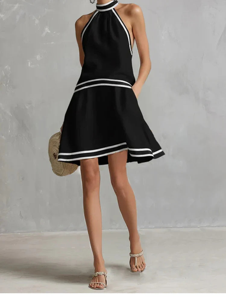 Helena Halter Neck Mini Dress