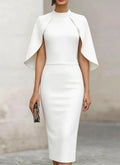 Daniella Cape Sleeve Semi Formal Dress