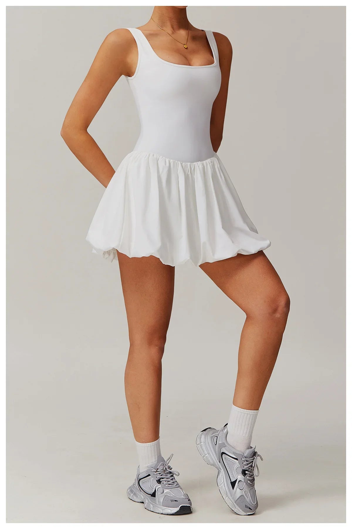 Kayla Flattering Bubble Tennis Dress