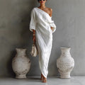 Daisy Linen One Shoulder Dress