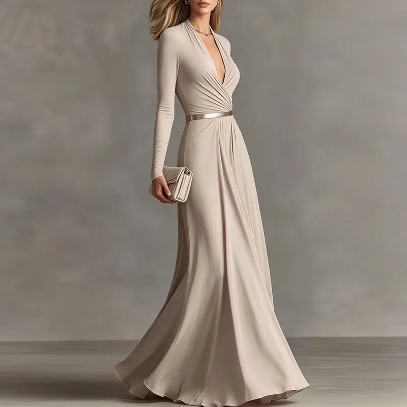 Macey Draped Boho Maxi Dress