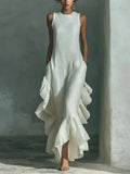 Aya Flowy Ruffle Maxi Dress