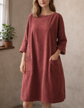 Alessia Long Sleeve Dress Round Neckline