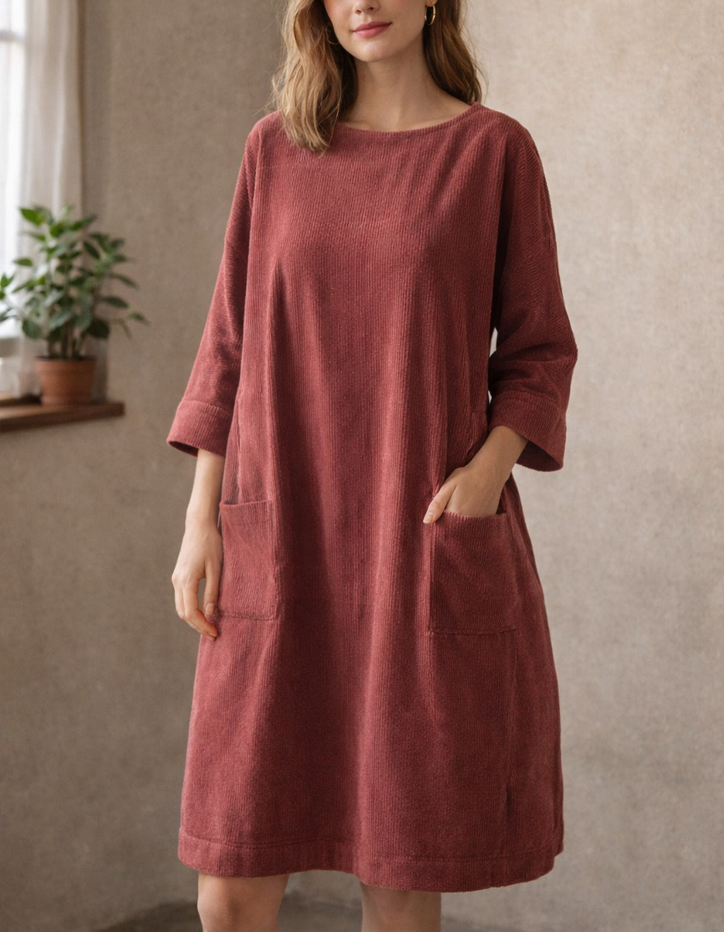 Alessia Long Sleeve Dress Round Neckline