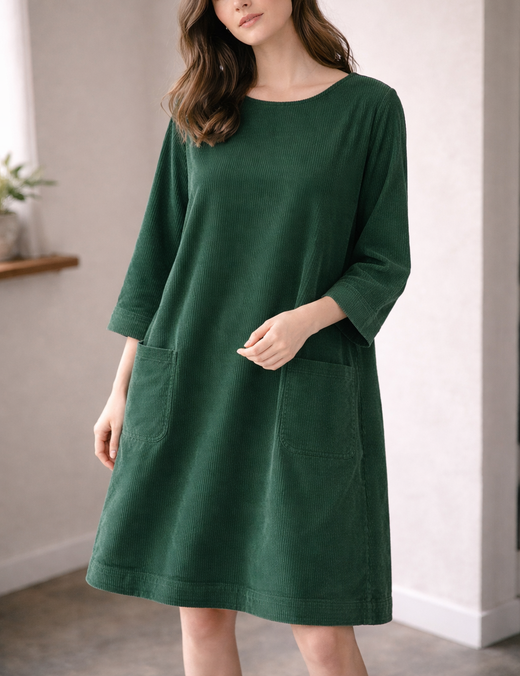 Alessia Long Sleeve Dress Round Neckline