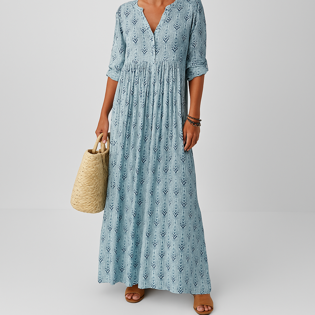 Maxine Boho Print Maxi Dress
