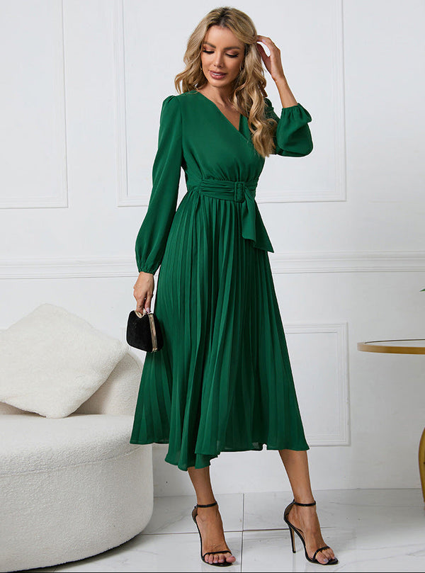 Mirabella Long Sleeve Midi Wedding Guest Dress