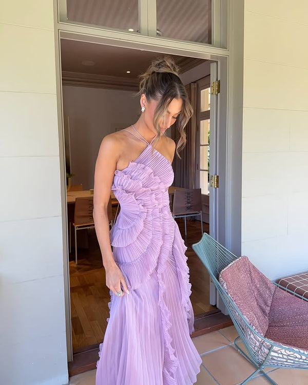 Jessalyn One-Shoulder Maxi Wedding Guest Dress