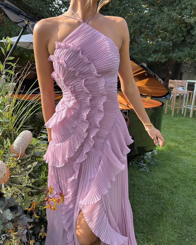 Jessalyn One Shoulder Maxi Wedding Guest Dress