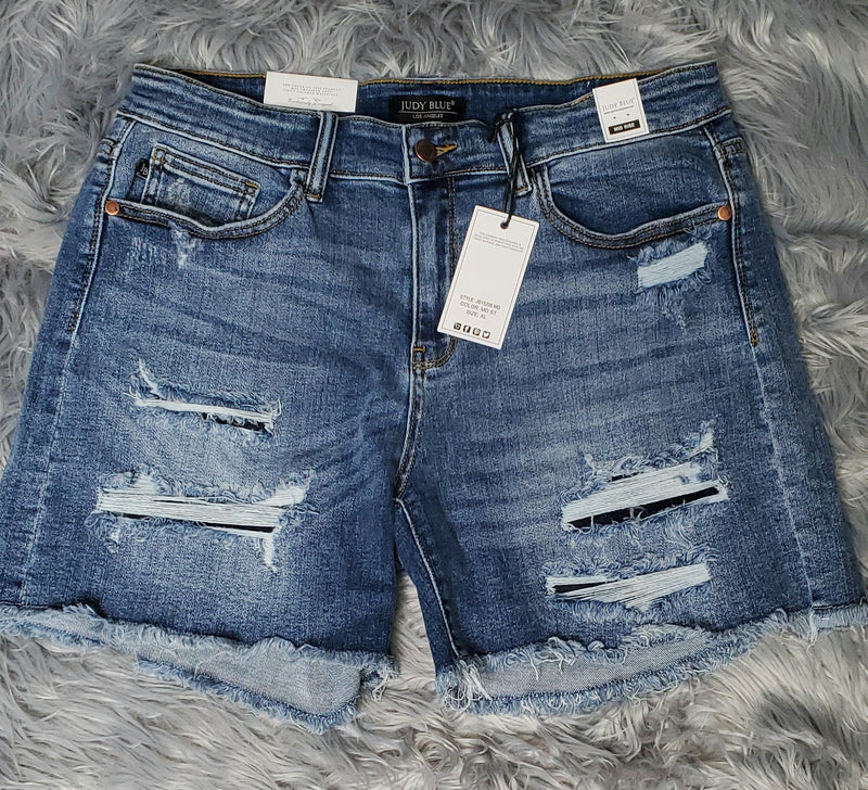 Harlee Distressed Patch Shorts