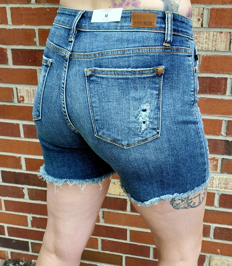 Harlee Distressed Patch Shorts