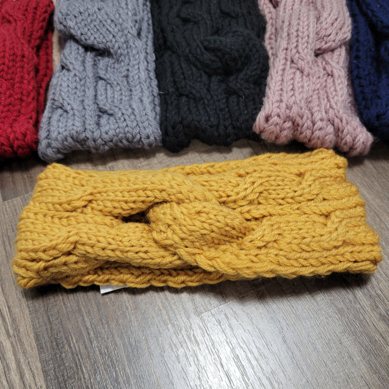 Interlocked Cable Knit Winter Headbands